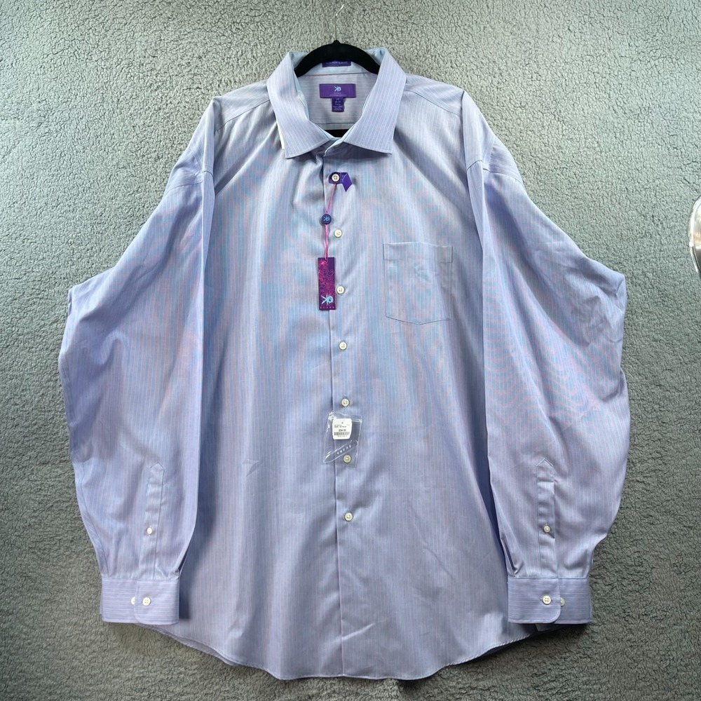 Egara‎ Shirt XL Adult Pastel Lavender Pink Mens Button Up New